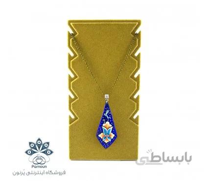 پلاک مینا‌کاری لوزی شکل