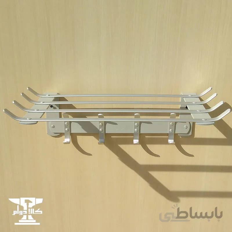 رخت آویز حمام دیواری مدل دنیز آلمینیوم
