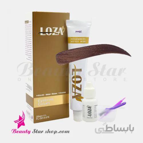 کیت رنگ ابرو قهوه ای روشن شماره 5 LOZA حجم 20 میلی لیتر