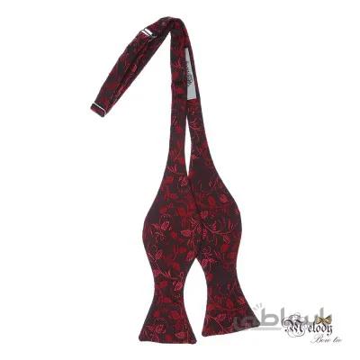 پاپیون سری مندو - گره باز (قرمز طرح ترمه)