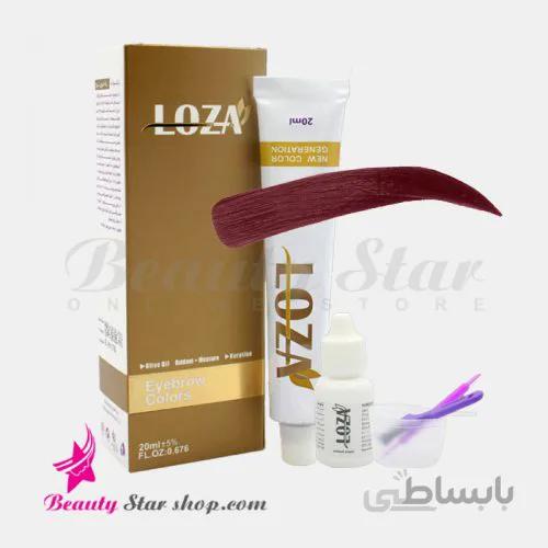 کیت رنگ ابرو ماهاگونی فندقی شماره 8.52 LOZA حجم 20 میلی لیتر