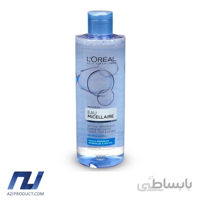 میسلار واتر لورال حجم ۴۰۰ میل | پوست نرمال و مختلط، چشم لب صورت ا Loreal PŁYN MICELARNY DO SKÓRY NORMALNEJ I MIESZANEJ 400ml