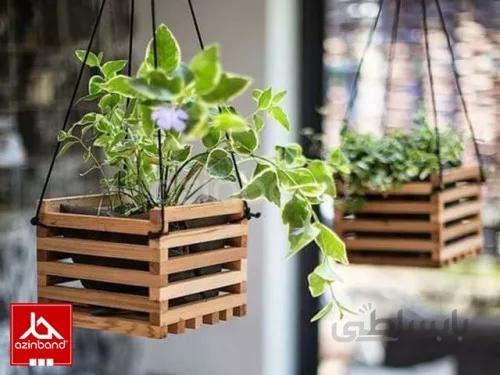گلدان آویز ا گلدان آویز چوبی