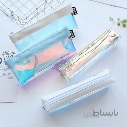 جامدادی هولوگرامی لبه چرمی کوچک