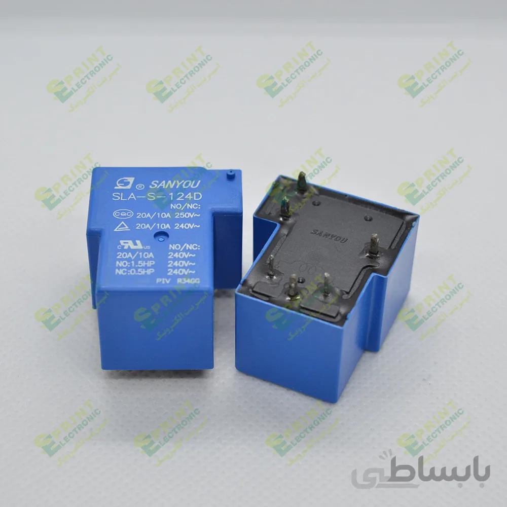 رله 24 ولت T شکل 6 پایه 20 آمپر SANYOU SLA-S-124D
