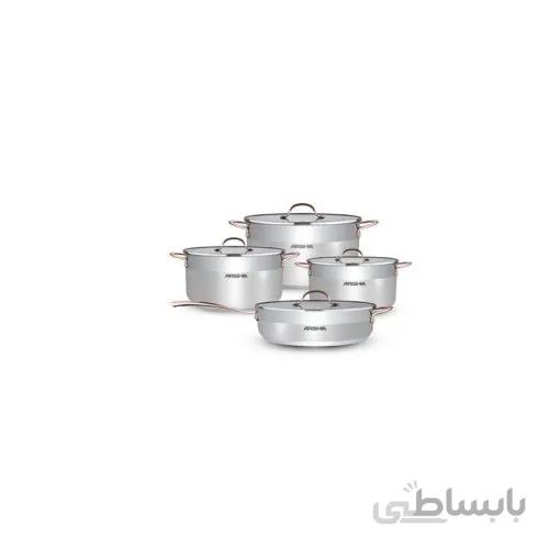 سری قابلمه ۸ پارچه استیل عرشیا مدل SS064-2156