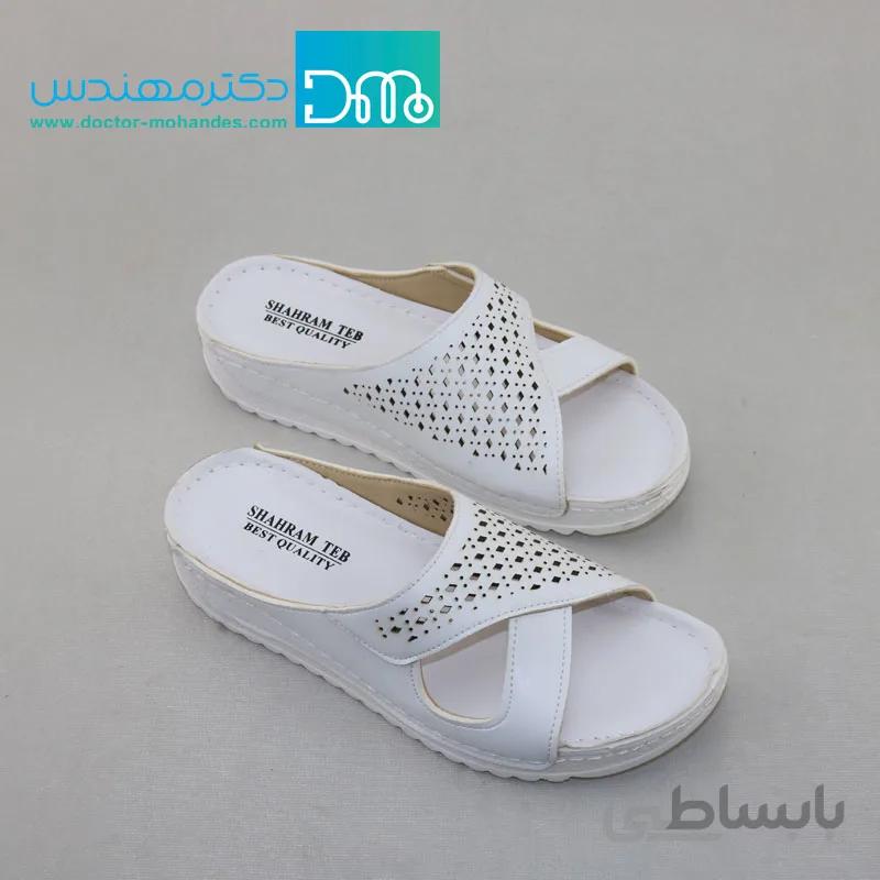 صندل طبی زنانه مدل 1027 رنگ سفید