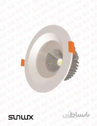 چراغ COB سقفی 40 وات توکار گرد سان لوکس مدل CD40R