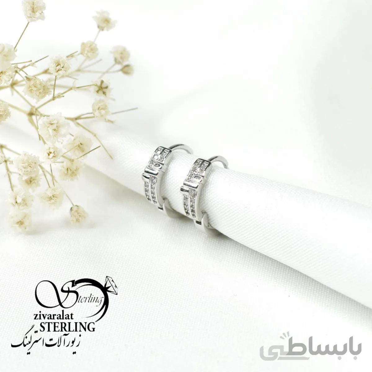 گوشواره حلقه ای نقره کد 6412