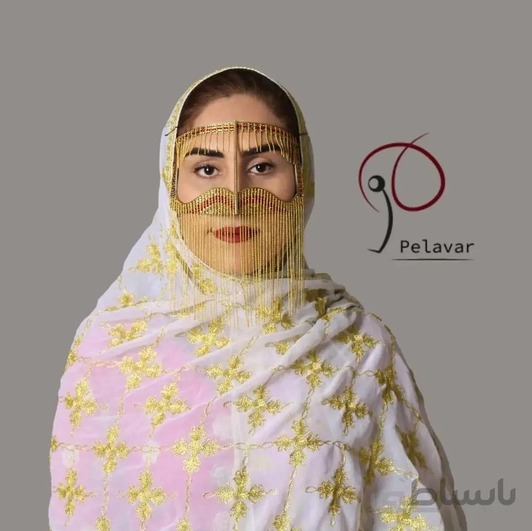 برقع نگینی ریسه دارjg722