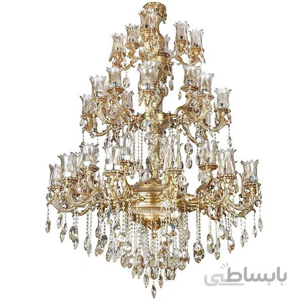 لوستر دایکاست 48 شعله چشمه نور کد S3574/12-8-4-A آنتیک