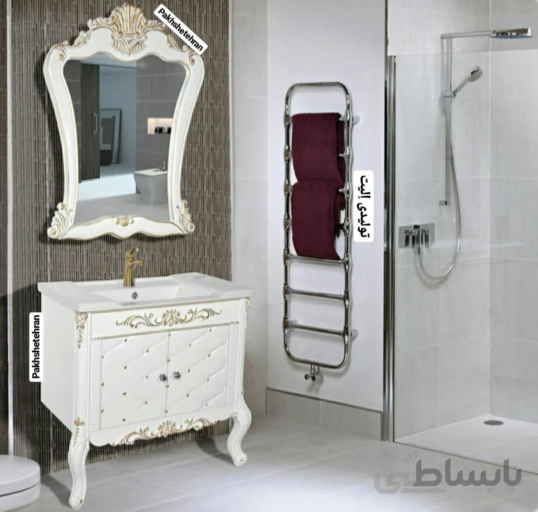 روشویی کابینت دار اهورا سفیدکلاسیک80 سانت ا روشویی کابینت دار اهورا سفیدکلاسیک80 سانت