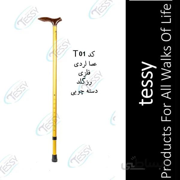 عصا لردی رزگلد دسته چوبی تسی T01