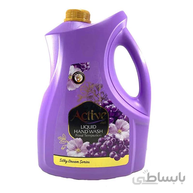 مایع دستشویی صدفی رویای ابریشمی بنفش اکتیو 3750 گرم