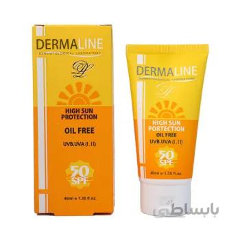 کرم ضد آفتاب درمالاین ا ( DERMALINE High Sun Protection Cream (Oil Free) )