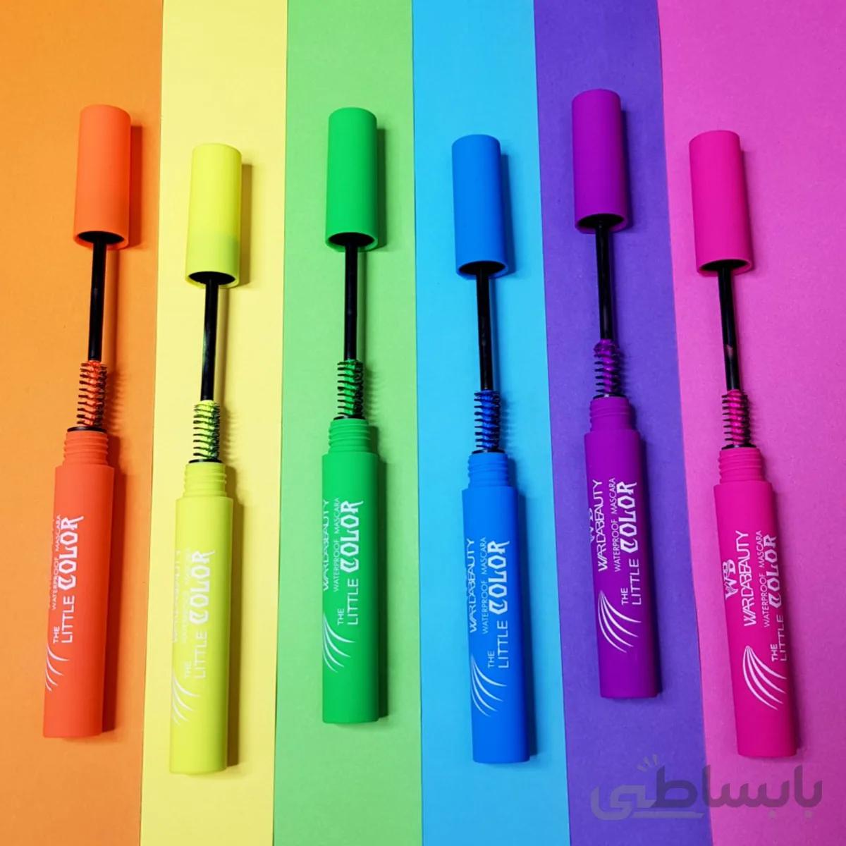 ریمل چشم رنگی ضدآب واردا بیوتی WARDABEAUTY مدل لیتل کالر little color با فرچه بزرگ