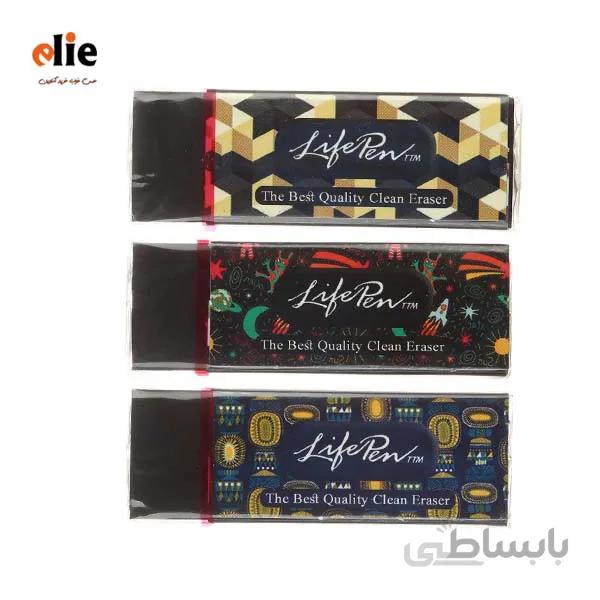پاک کن مشکی بزرگ کلیپس بسته 3 عددی