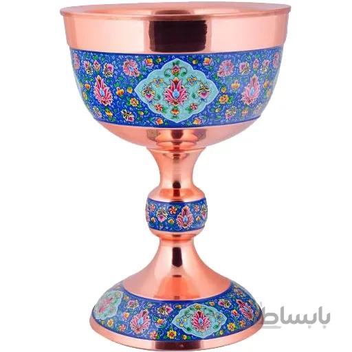 سنگاب مسی طرح پرداز اثر آقاجانی ارتفاع 33 سانتی متر کد C-470