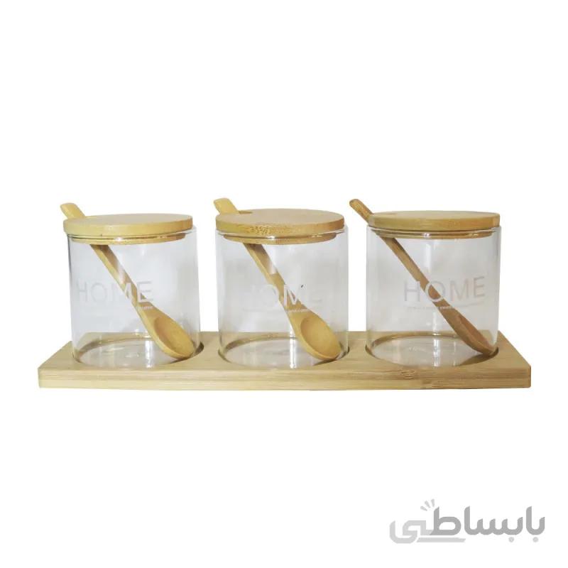 ست بانکه پایه بامبو طرح هوم