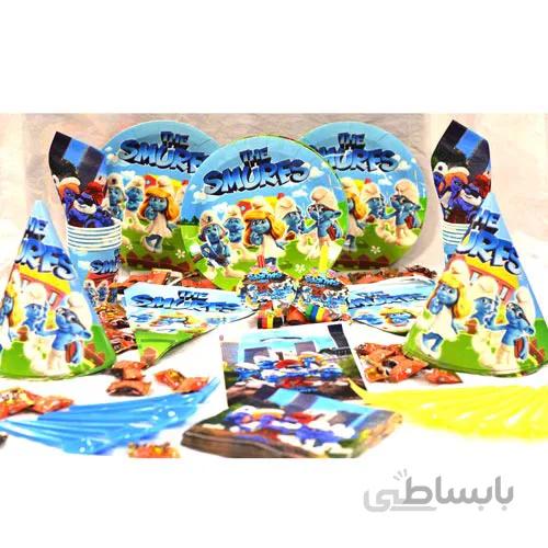 پکیج تم تولد دیزنی مدل اسمورف Smurfs