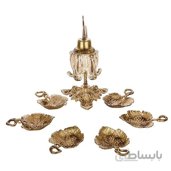 مجموعه هفت سین چشمه نور کد C2764/B به همراه چراغ رومیزی برنز