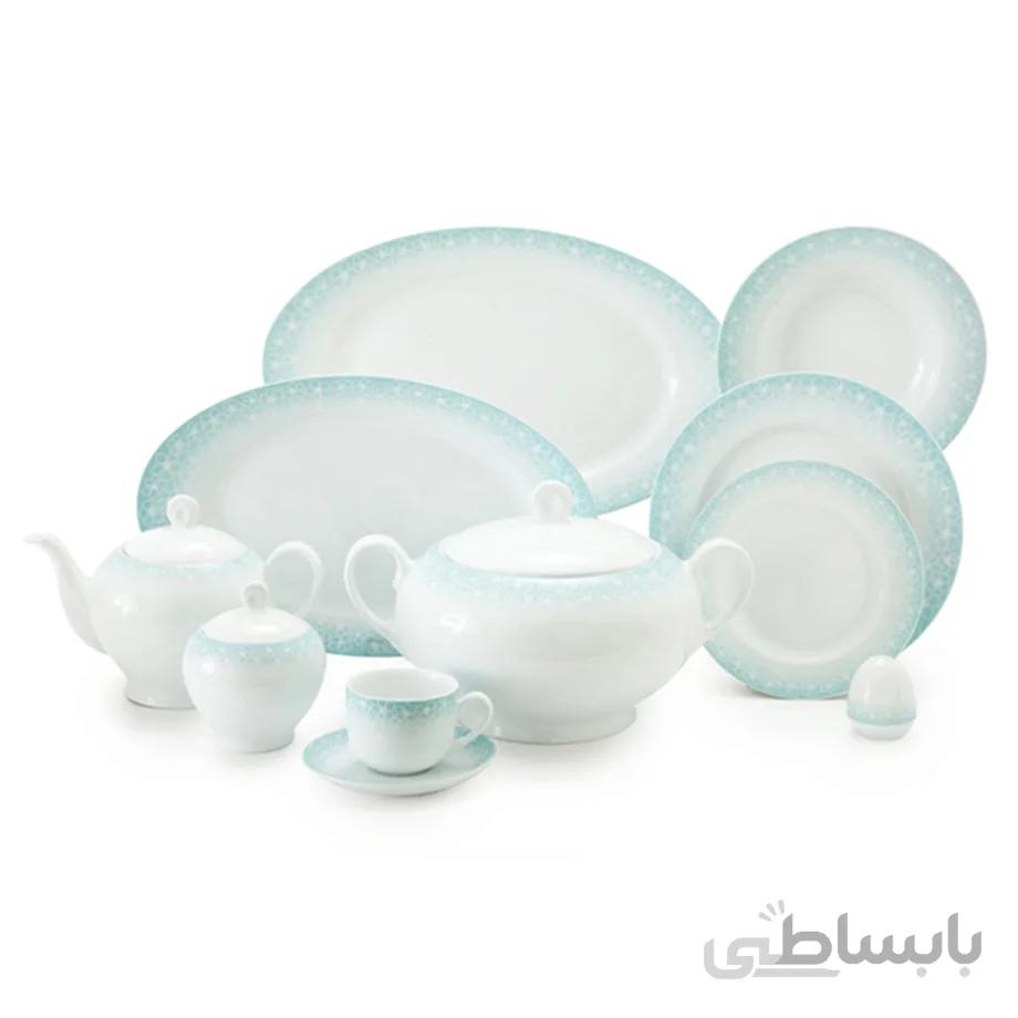 سرویس چینی 102 پارچه چینی زرین سری ایتالیا اف مدل ساکورا
