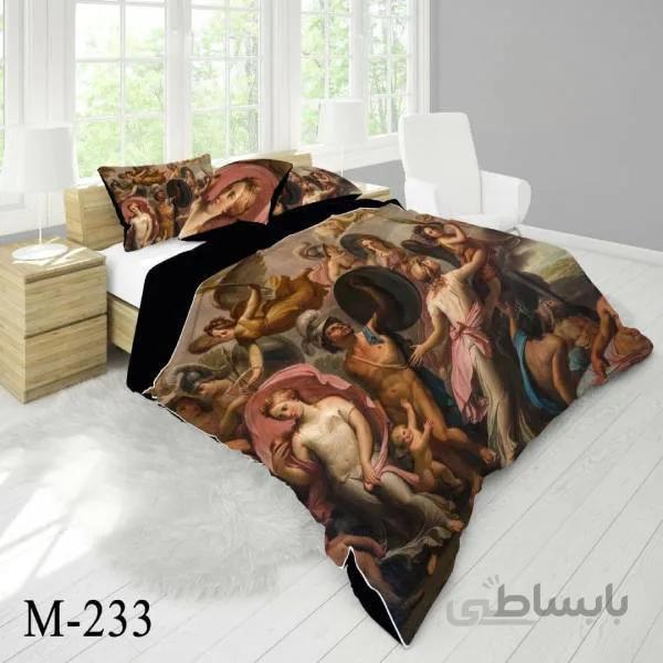 روتختی سه بعدی ساتن ابریشم ترک طرح خاص - کد M 233