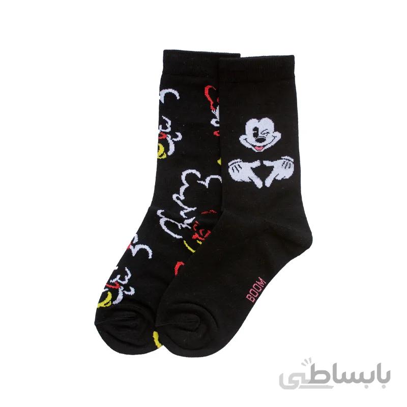 جوراب ساقدار میکی موس لنگه به لنگه بوم