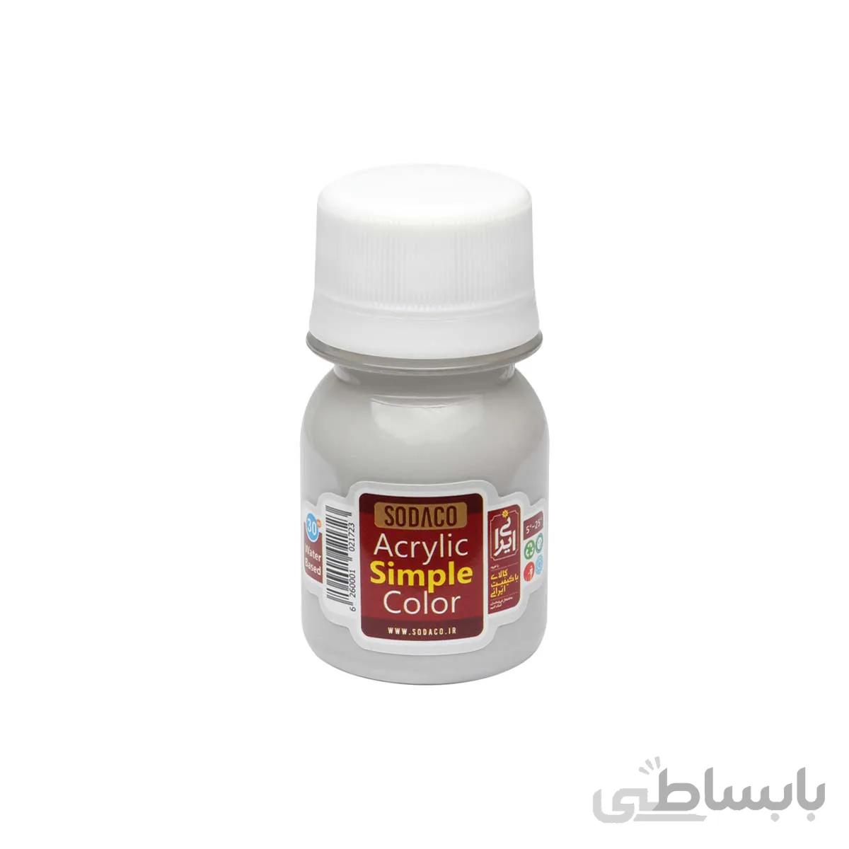 رنگ اکریلیک سوداکو طوسی 30 میل کد 395