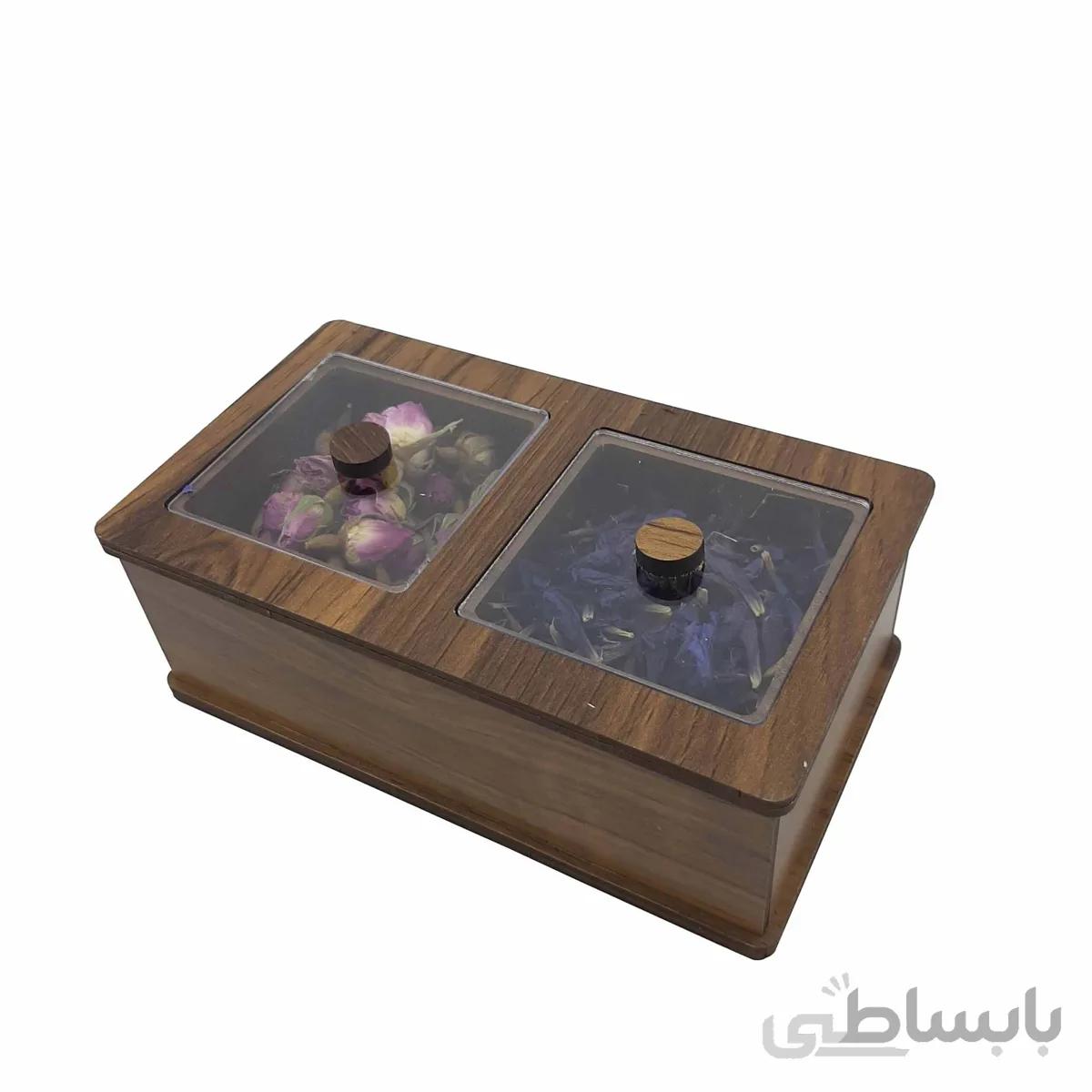 جعبه تی بگ و تنقلات 2 خانه