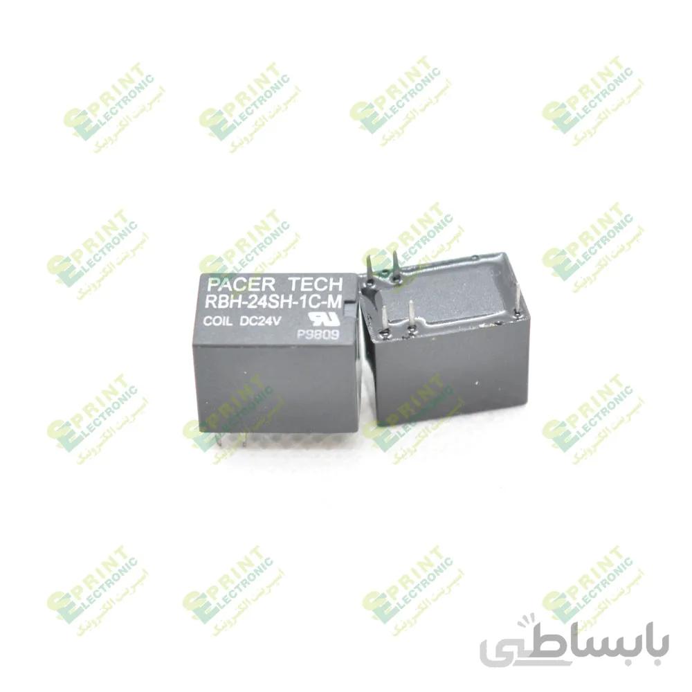 رله 24 ولت بوبین کنار 5 پایه 3 آمپر PACER TECH RBH-24SH-1C-M