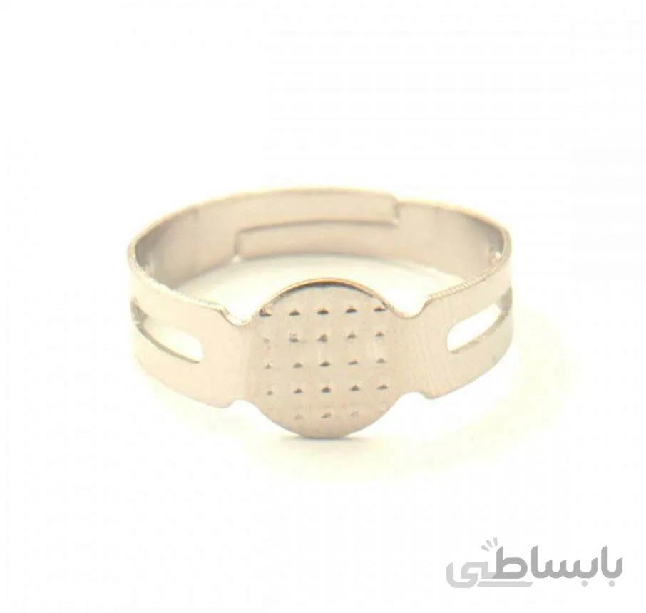 رکاب انگشتر نقره ای مدل rb1001 بسته 2 عددی