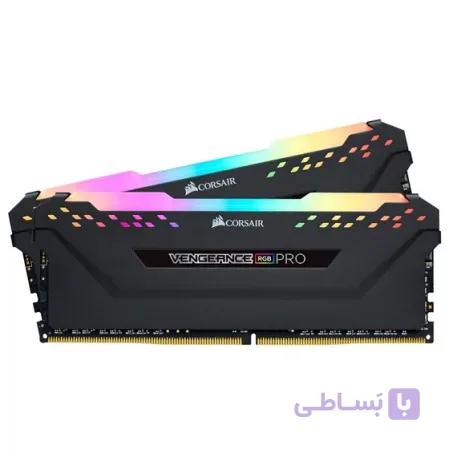رم دسکتاپ کورسیر مدل VENGEANCE RGB PRO Black دو کاناله DDR4 فرکانس 3200 مگاهرتز حافظه 32 گیگابایت
