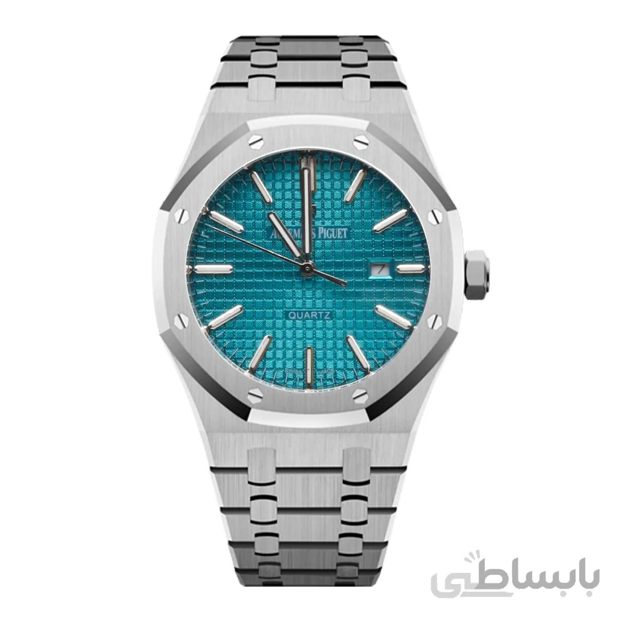 ساعت مچی ای پی فیروزه ای مدل Audemars Piguet Royal OAK