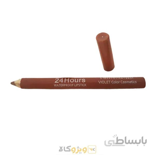 رژ لب مدادی 24 ساعته ویولت گلبهی کمرنگ