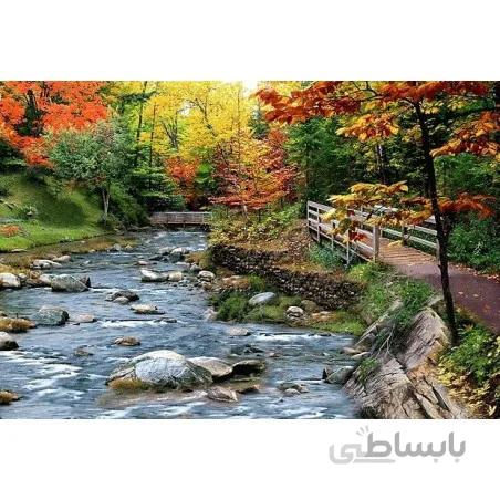 نخ و نقشه تابلو فرش طبیعت کد 4 طرح برگریزان
