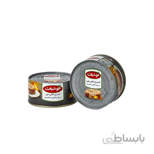 تن ماهی خوشبخت دودی 180 گرم باکس 24 عددی