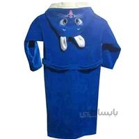 حوله تن پوش کودک طرح پیشی سایز 70 و 80 و 90 (حوله پالتویی کودک)
