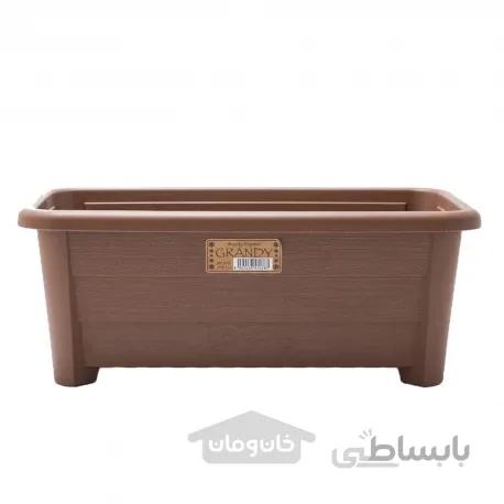 گلدان قهوه ای بزرگ طرح چوب(ساخت ژاپن)