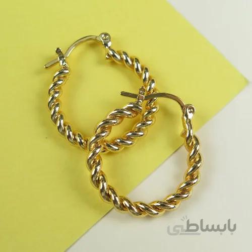 گوشواره حلقه ای طنابی