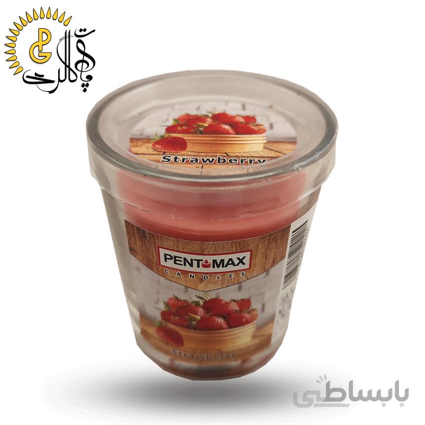 شمع معطر لیوانی مدل STRAWBERRY کد 0115