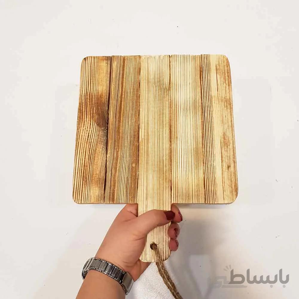 سینی سرو مربع دسته طنابی