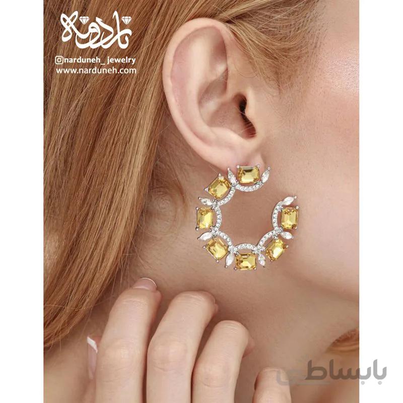 گوشواره سیترین صنعتی