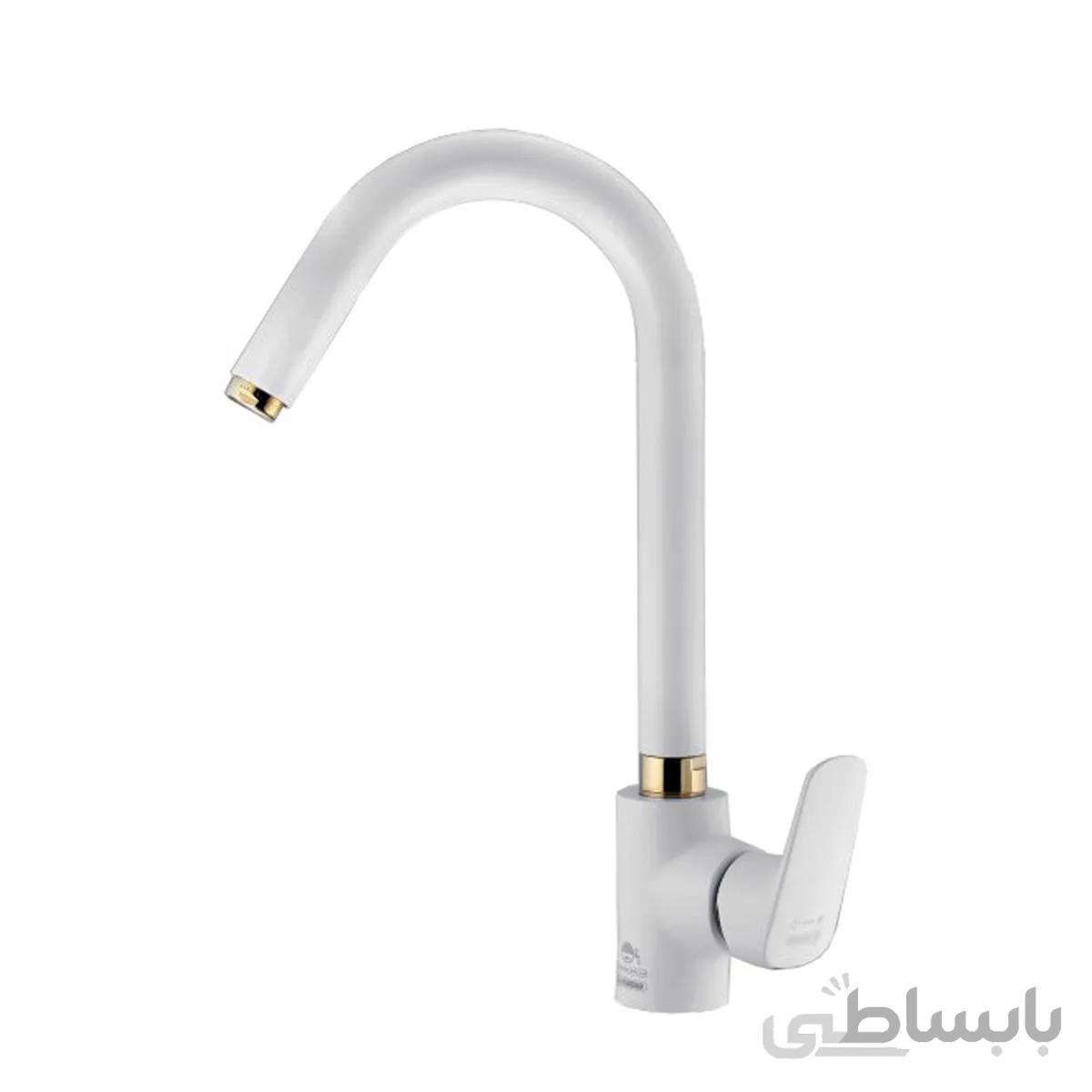 شیر آشپزخانه هانس وایت درخشان ا Chrome Kitchen White Hans