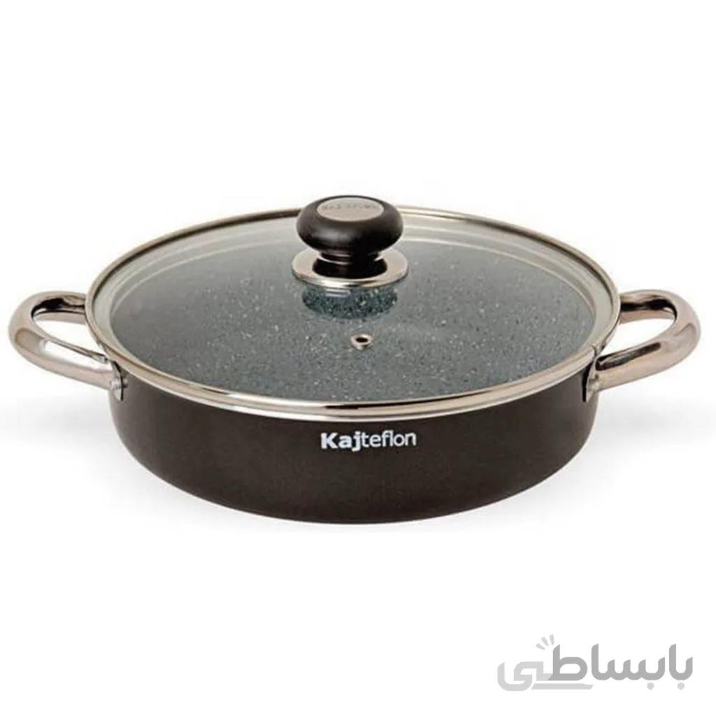 تابه گرانیت درب پیرکس کاج تفلون سایز 28