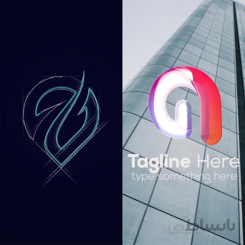 پروژه آماده افترافکت لوگو موشن Sketch Minimal 3D Logo