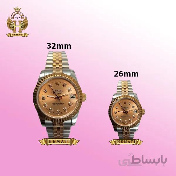 ساعت زنانه رولکس دیت جاست Rolex Datejust RODJL110 نقره ای رزگلد
