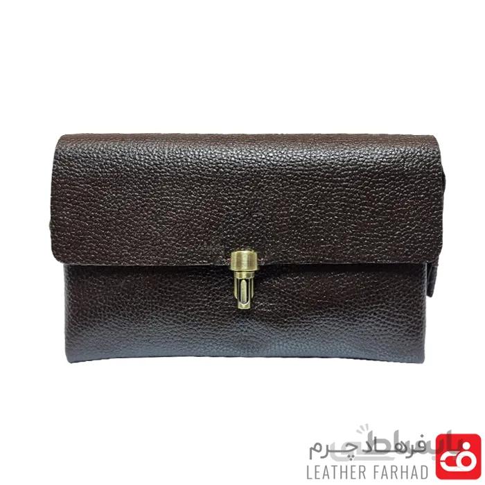 کیف دستی پاسپورتی مردانه چرم طبیعی کد ME052
