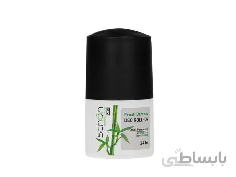 رول ضد تعریق مردانه بامبو مشکی شون - 50 میلی لیتر ا Schon Men's antiperspirant roll of black bamboo rug - 50 ml کد 565371