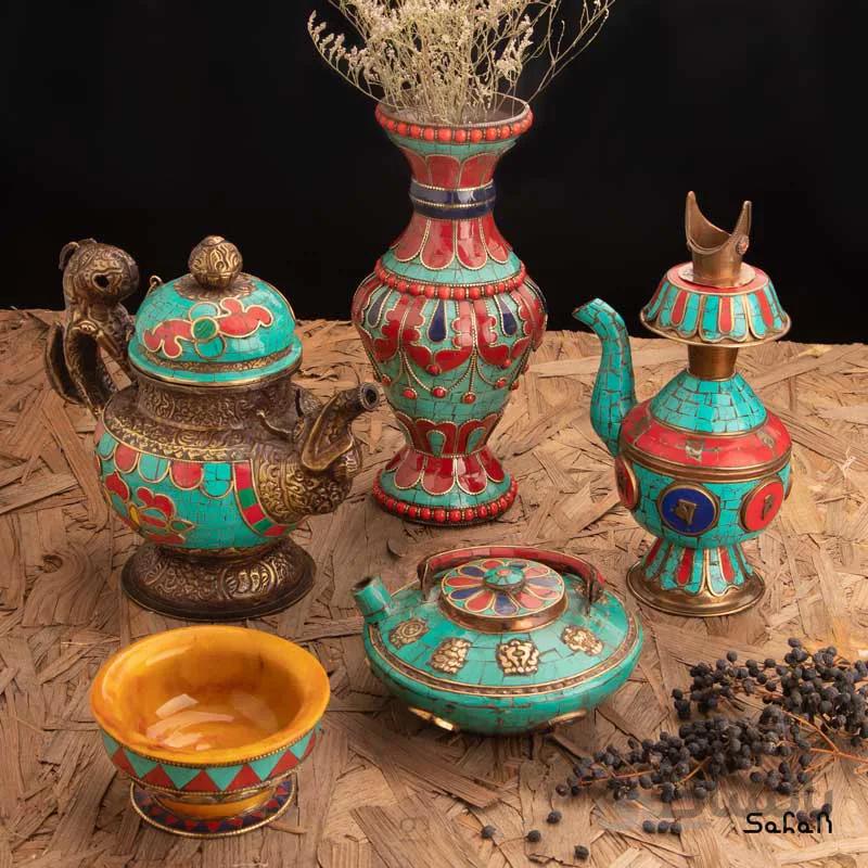 ست ظروف دکوری نپالی کد 188